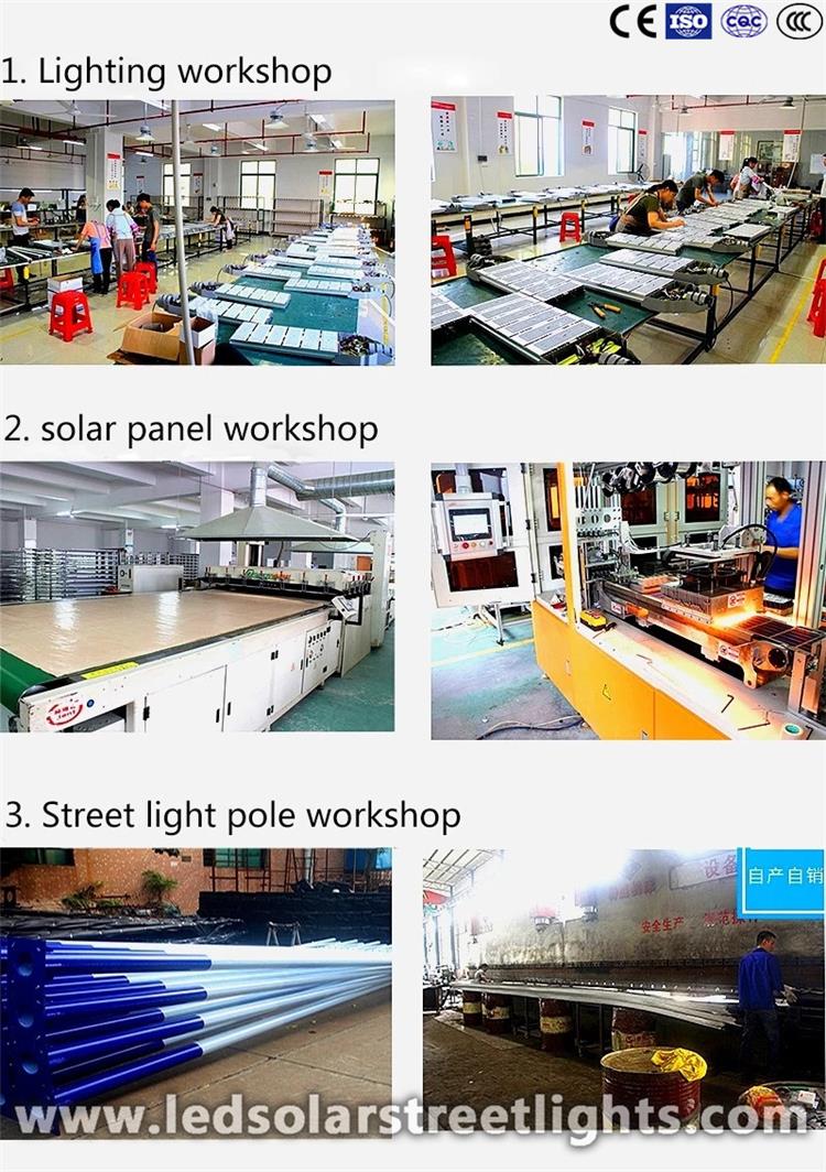 production process of solar highway lighting system
